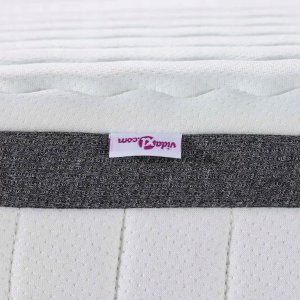 vidaXL Materac 2 pcs Biały, Szary 60 x 200 cm Dziane tkanina Lumarko! 2