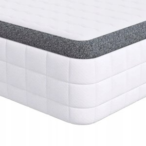 vidaXL Materac 2 pcs Biały, Szary 60 x 200 cm Dziane tkanina Lumarko! 3