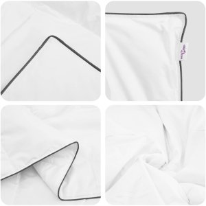 vidaXL Zimowa Kołdra z poduszką 3 pcs Biały Pióra puchowe 6