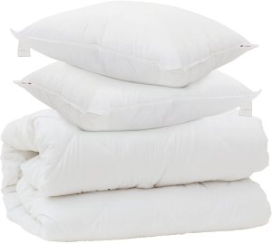 vidaXL vidaXL Duvet z poduszkami z poduszką 3 pcs Biały Mikrofibra 2