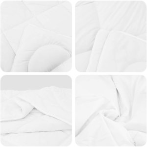 vidaXL vidaXL Duvet z poduszkami z poduszką 3 pcs Biały Mikrofibra 6