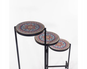 Tectake Kwietnik stojący MOZAIKA, 3 poziomy, 68 cm 2