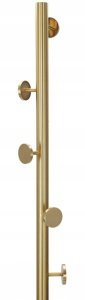 Tectake Stojak na ubrania, złoty, 190 cm 2