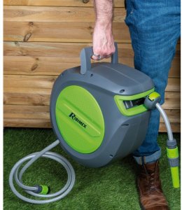 Ehrle Wąż ogrodowy PCV zwijany 20 m RIBIMEX, automatyczny zwijacz 2