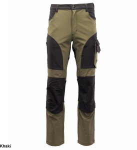 Polstar AISP - TRAIL spodnie do pasa 4WAY stretch podwójne potrójne szwy szyte mocną nicią 280 g/m2 wzmocnione kieszenie na komórkę dokumenty - khaki 102 27