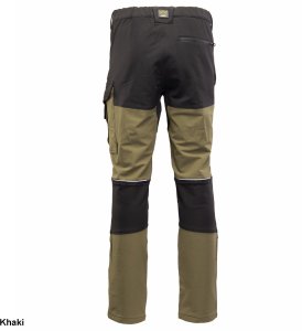 Polstar AISP - TRAIL spodnie do pasa 4WAY stretch podwójne potrójne szwy szyte mocną nicią 280 g/m2 wzmocnione kieszenie na komórkę dokumenty - khaki 102 28