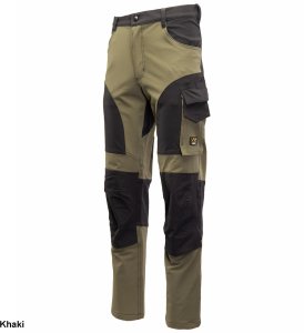Polstar AISP - TRAIL spodnie do pasa 4WAY stretch podwójne potrójne szwy szyte mocną nicią 280 g/m2 wzmocnione kieszenie na komórkę dokumenty - khaki 102 29