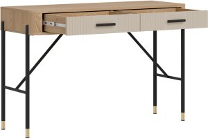 BogFran Toaletka z szufladami Biurko Stolik 120 cm Dąb Kaszmir Czarny DANTE DT19 7