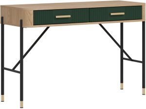 BogFran Toaletka z szufladami Biurko Stolik 120 cm Dąb Zielony Złoty DANTE DT19 6
