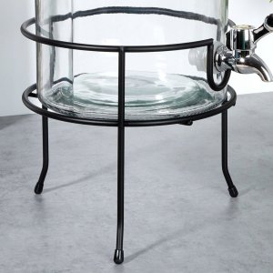 Vilde STOJAK POD SŁÓJ SŁOIK Z KRANIKIEM METALOWY CZARNY 20 CM VILDE 229071 2