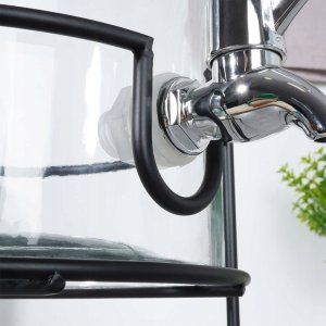 Vilde STOJAK POD SŁÓJ SŁOIK Z KRANIKIEM METALOWY CZARNY 20 CM VILDE 229071 3