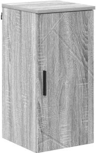 vidaXL vidaXL Szafka Łazienkowa z drzwiami Szary Sonoma 30 x 31,5 x 61 cm 2
