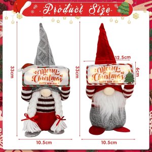 Ultimar ŚWIĄTECZNY SKRZAT KRASNAL ELF GNOM DUŻY ŚWIECĄCY LED PREZENT NA ŚWIĘTA 2