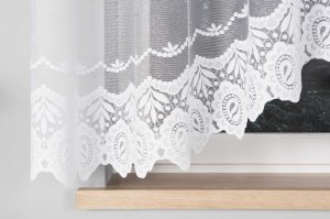 Markizeta Firanka żakardowa Doriana - 160 / 300 - biała z błyskiem. 2