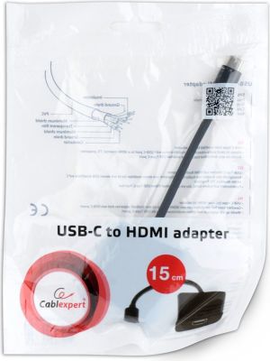 Adapter USB Gembird USB-C - HDMI Czarny  (A-CM-HDMIF-01) 2
