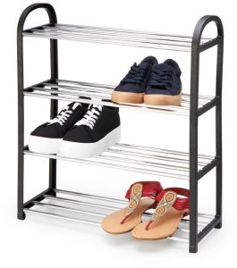 Yermos TG56567 LEKKA PÓŁKA REGAŁ SZAFKA NA BUTY STOJAK 4 POZIOMY ORGANIZER NA OBUWIE 6