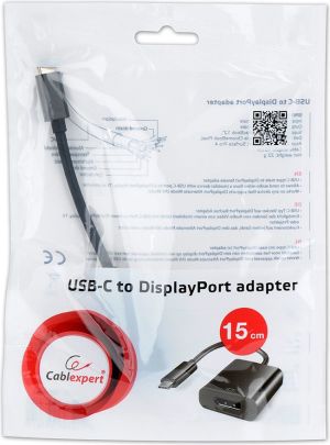 Adapter USB Gembird A-CM-DPF-01 USB-C - DisplayPort Czarny  (A-CM-DPF-01) 2