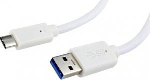Kabel USB Gembird USB-A - 1 m Biały (CCP-USB3-AMCM-1M-W) 1