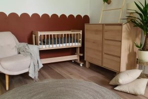 Topmark Łóżeczko kołyska KAJA 5w1 buk dostawne LITTLE SKY 8