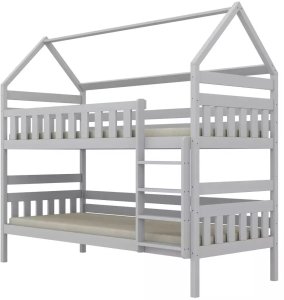 Kocot Kids Łóżko piętrowe domek FELIKS 200x80 białe drewniane trzyosobowe z szufladami KOCOT KIDS 6