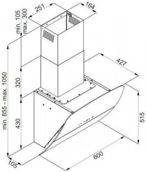 Okap VDB OKAP VDB WELAR 60 Automatik Black () - NAD408 980000032 7