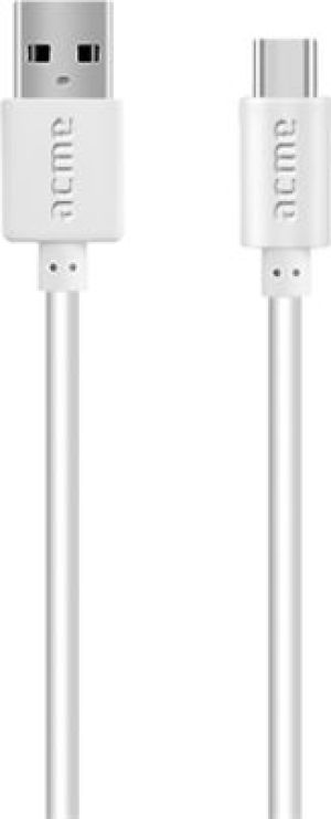 Kabel USB Acme USB-A - USB-C 1 m Biały (504429) 2