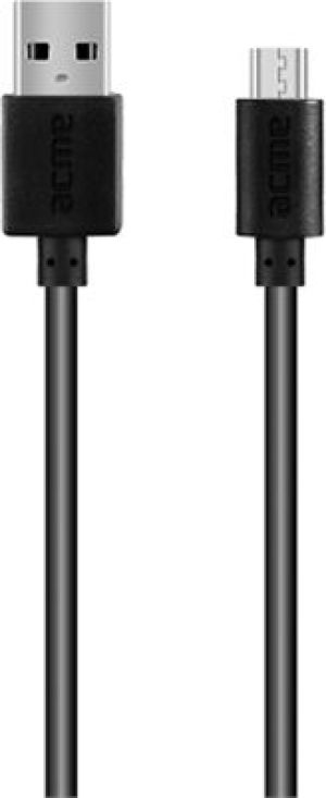 Kabel USB Acme USB-A - microUSB 1 m Czarny (504416) 2