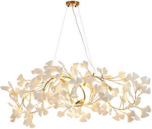 Lampa wisząca Step into Design Dekoracyjna lampa wisząca Botanika XY080P-120 Step liście ceramika biały złoty 2