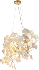 Lampa wisząca Step into Design Dekoracyjna lampa wisząca Botanika XY080P-120 Step liście ceramika biały złoty 3