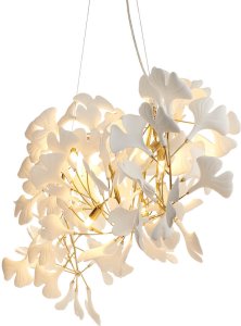 Lampa wisząca Step into Design Dekoracyjna lampa wisząca Botanika XY080P-120 Step liście ceramika biały złoty 4