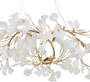 Lampa wisząca Step into Design Dekoracyjna lampa wisząca Botanika XY080P-120 Step liście ceramika biały złoty 5