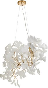 Lampa wisząca Step into Design Dekoracyjna lampa wisząca Botanika XY080P-120 Step liście ceramika biały złoty 6