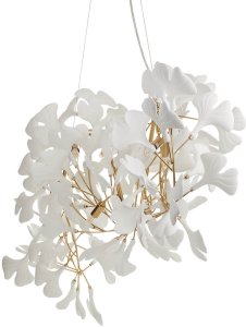 Lampa wisząca Step into Design Dekoracyjna lampa wisząca Botanika XY080P-120 Step liście ceramika biały złoty 8