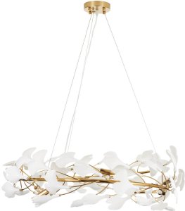 Lampa wisząca Step into Design Wisząca lampa BOTANIKA XY080P-80 Step do jadalni glamour biała złota 2