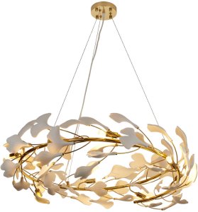 Lampa wisząca Step into Design Wisząca lampa BOTANIKA XY080P-80 Step do jadalni glamour biała złota 4