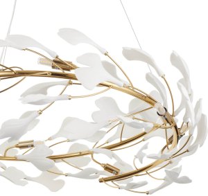Lampa wisząca Step into Design Wisząca lampa BOTANIKA XY080P-80 Step do jadalni glamour biała złota 6