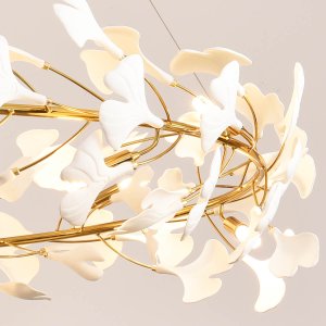 Lampa wisząca Step into Design Wisząca lampa BOTANIKA XY080P-80 Step do jadalni glamour biała złota 8