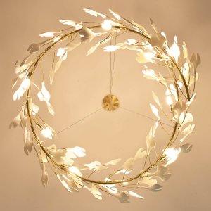 Lampa wisząca Step into Design Wisząca lampa BOTANIKA XY080P-80 Step do jadalni glamour biała złota 9