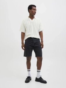 Jack & Jones Jack&Jones koszulka męska JORPAROS KNIT ESTER SS CROCHET POLO 12272562 SEA SALT XL 5