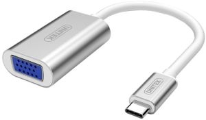 Adapter USB Unitek USB-C - VGA Srebrny  (Y-6315) 1