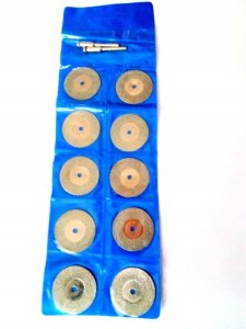 Falon-Tech Tarcza Diamentowa 50mm do miniszlifierki Dremela 10 tarcz + 2 trzpienie 3