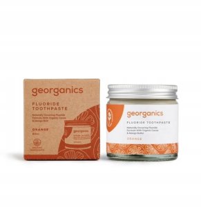 Georganics Georganics, Naturalna pasta do zębów w słoiku, z fluorem, do codziennej pielęgnacji, smak pomarańczowy, 60 ml 2