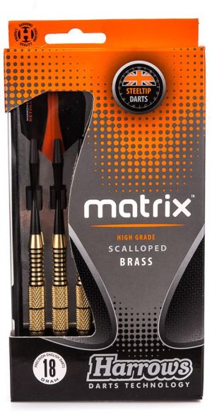 Harrows Rzutki do darta steeltip Matrix High Grade Scalloped Brass Harrows 18g 1