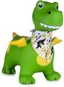 Jamara Skoczek Dino z skrzydłami HoppyDoo z pompką zielony 2