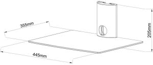 Art Półka ścienna DVD/TUNER 10kg OEM (STO D-49N) 2