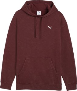 Puma ESS Elevated Relaxed Wash Hoodie bordowa 688049 96 L 2
