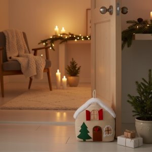 Home Styling Collection Stoper do drzwi, dom Świętego Mikołaja 2