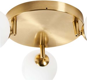 Lampa sufitowa Beliani MAVILLA Szkło Mosiężny 8