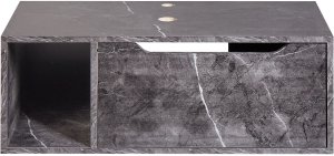 Beliani Wisząca szafka pod umywalkę CASCAVEL 80 cm Czarny marmur (617592 Bel) 3
