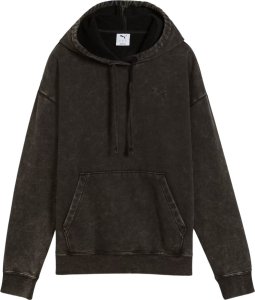 Puma Bluza damska z kapturem kangurka Puma ESS Elevated Relaxed Wash Hoodie czarna 688103 01 XL 2